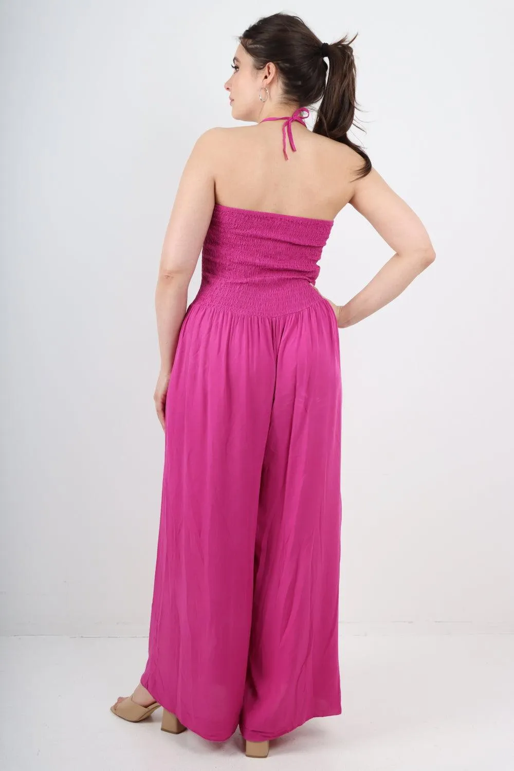 Two Piece Bardot Jumpsuit and Tie Waist Shrug