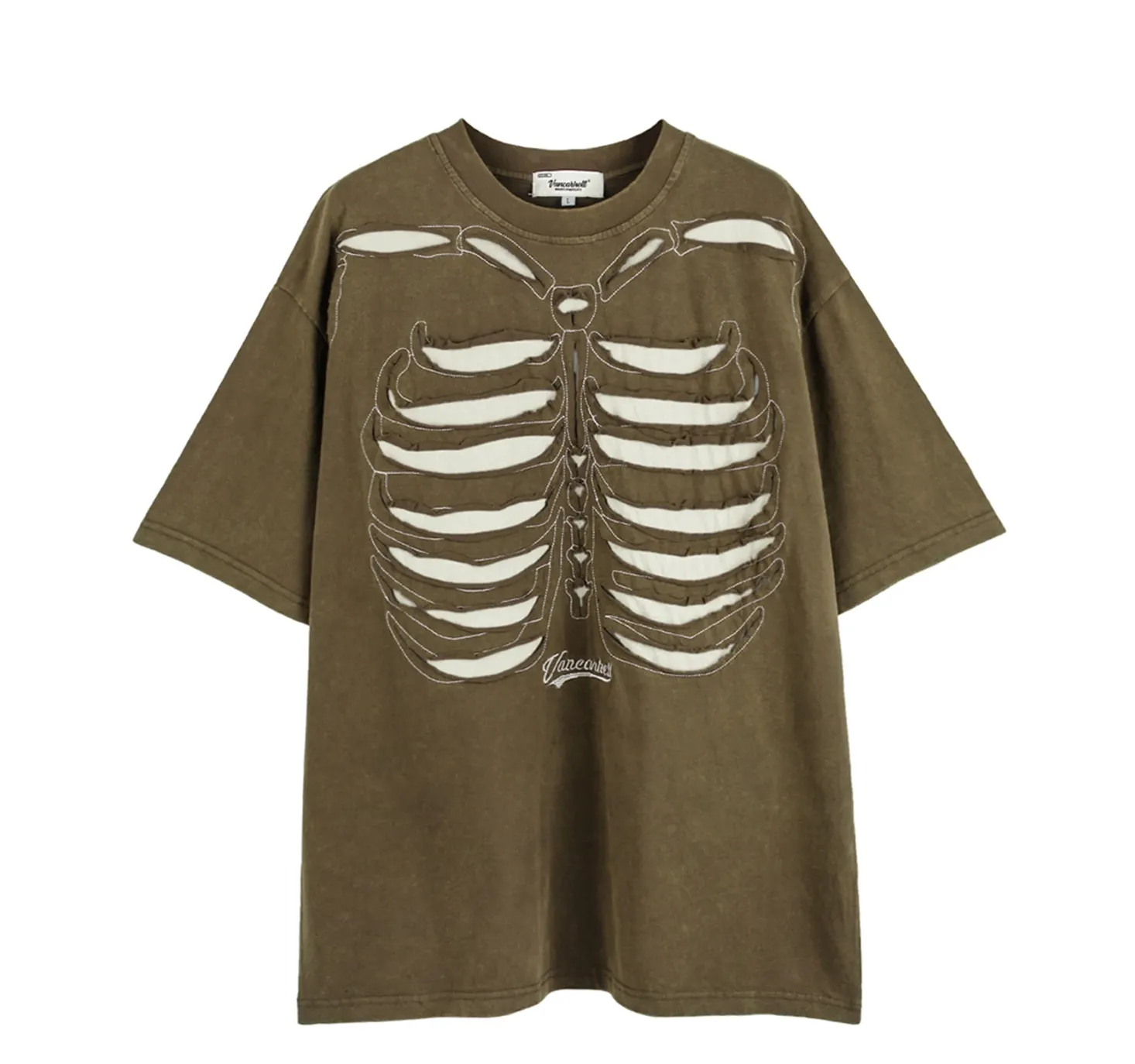 VANCARHELL Skeleton Ribcage T-Shirt