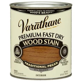 Varathane 262013 Premium Fast Dry Oil-Based Wood Stain, Traditional Pecan, 1 Qt