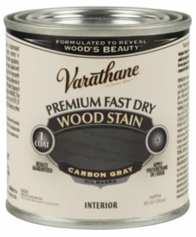 Varathane 307416 Premium Oil-Based Fast Dry Wood Stain, Carbon Gray, 1/2 Pt