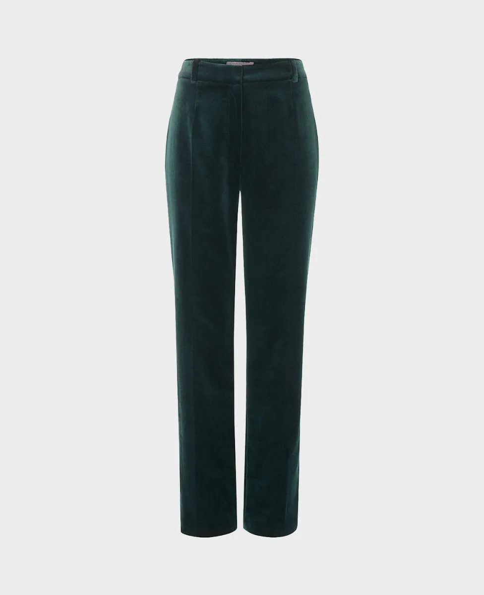 Velvet Wide Leg Trousers