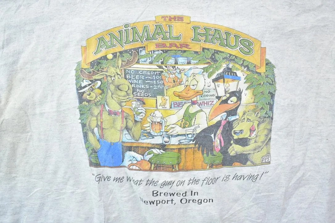 Vintage 1990s The Animal Haus Bar Newport Oregon Souvenir T-Shirt