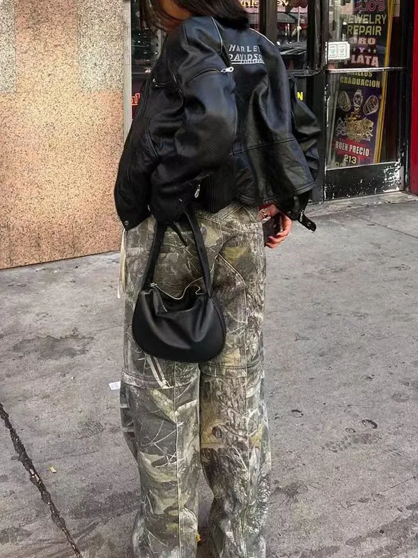 Vintage Camouflage Bow Cargo Pants