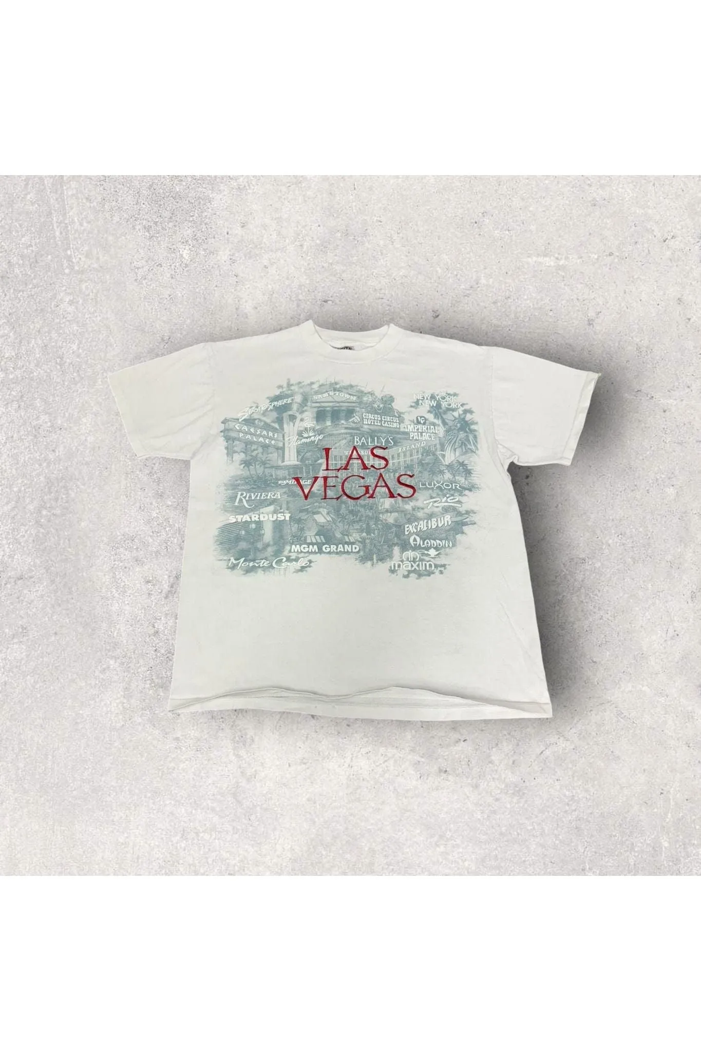 Vintage Oneita Embroidered Las Vegas Casinos Tee- M