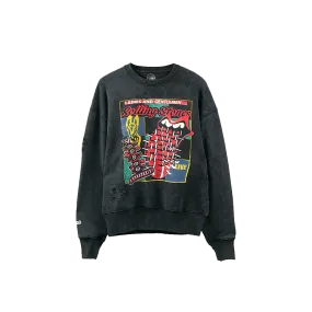 Voodoo Lounge Distressed Puff Print Crewneck