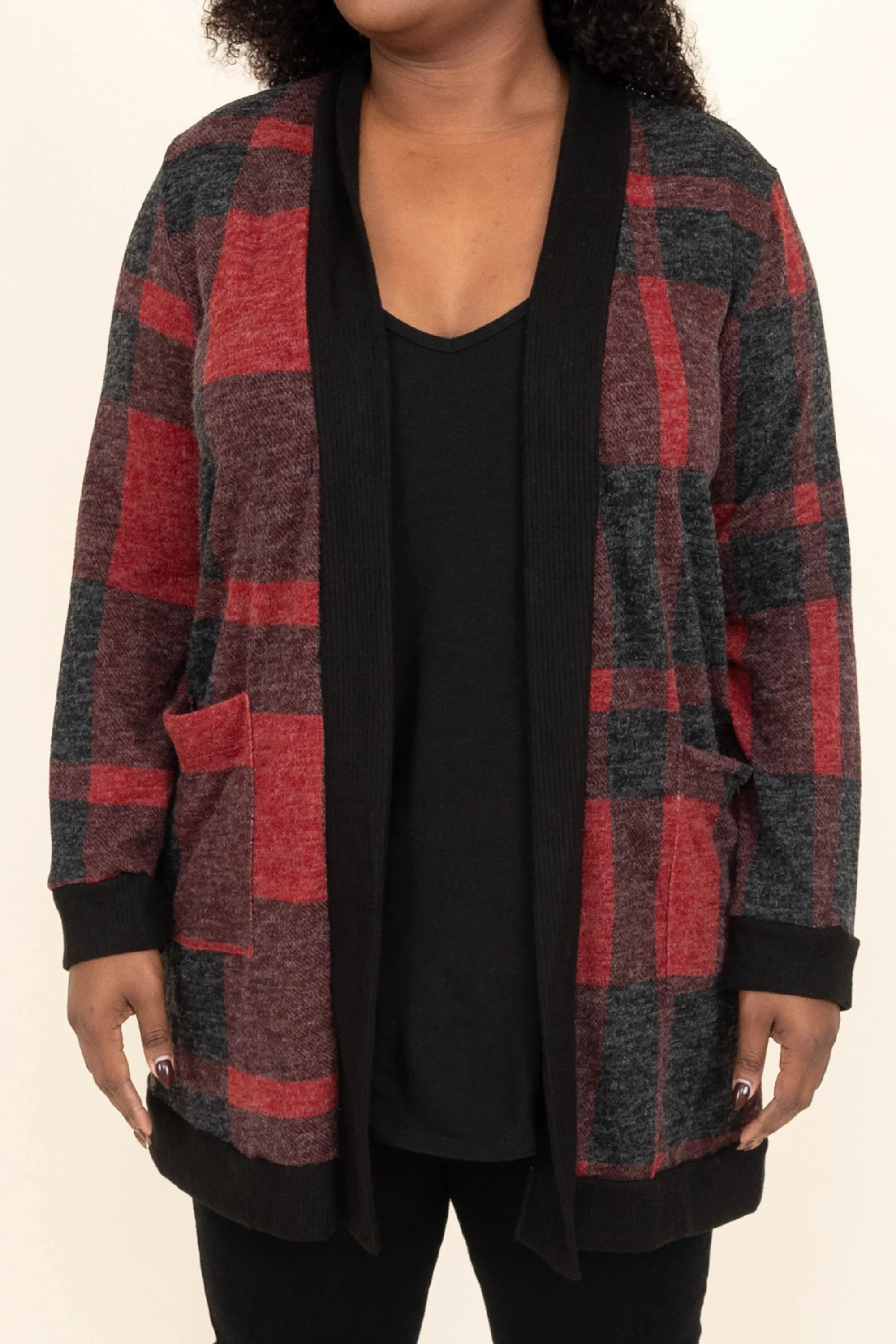 Warm By The Fireplace Cardigan, Red