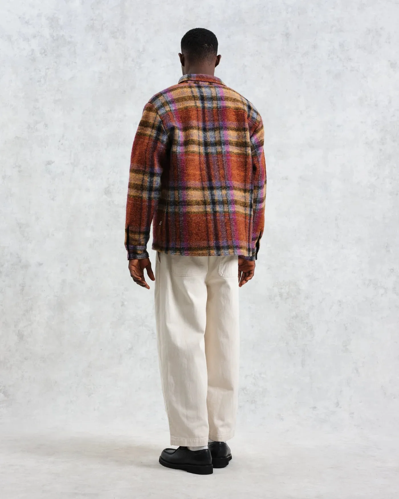 Wax London Whiting Multicolour Wool Check Overshirt - MULTI