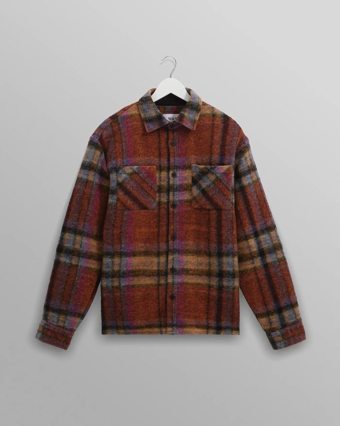 Wax London Whiting Multicolour Wool Check Overshirt - MULTI