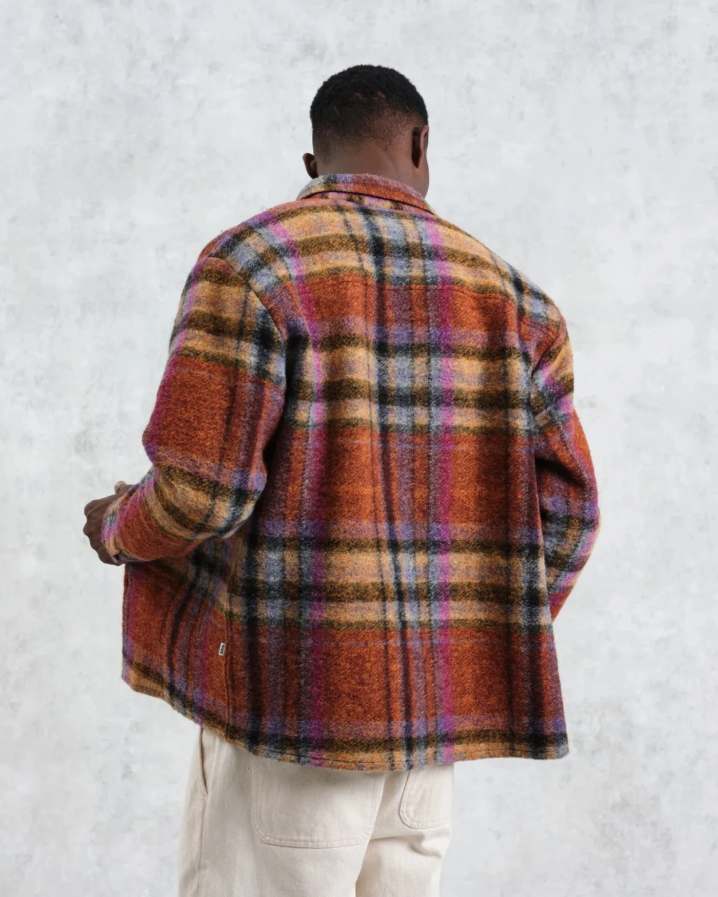 Wax London Whiting Multicolour Wool Check Overshirt - MULTI