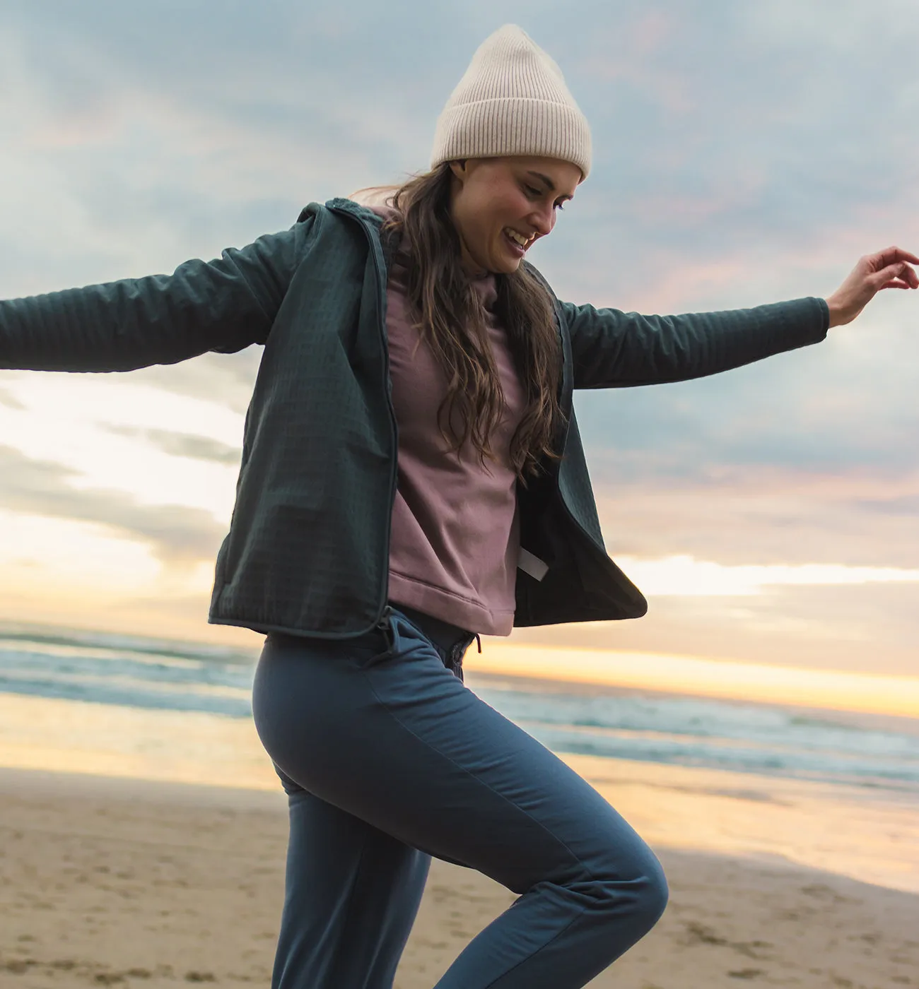 Women's Gridback Fleece Jacket - Black Sand