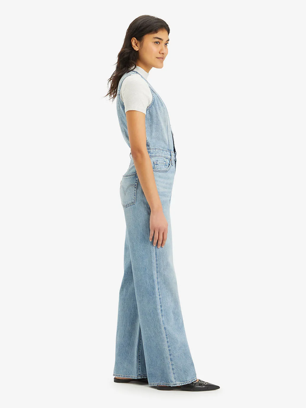 Women's Solid Blue V Neck Jumpsuit