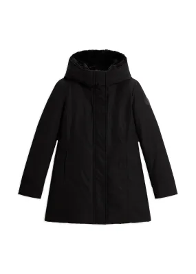 Woolrich Boulder Parka In Pelliccia Sintetica Nero