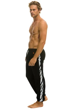 ZEBRA STRIPE SWEATPANTS - BLACK // ZEBRA