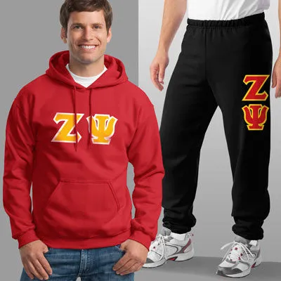 Zeta Psi Hoodie and Sweatpants, Package Deal - TWILL